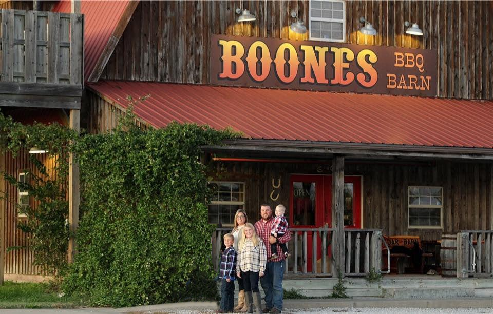 The Boone family at Boone's BBQ Barn
