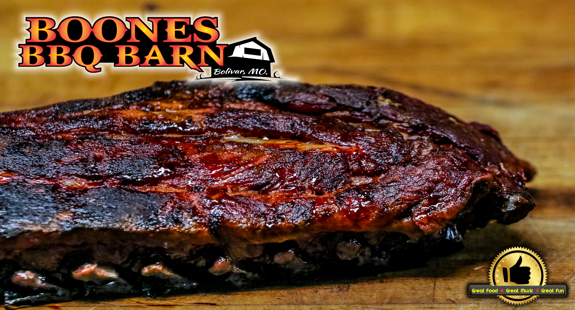 Smoked BBQ from Boone's BBQ Barn in Bolivar, MO